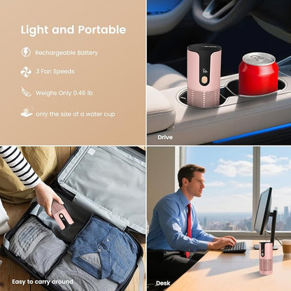 Portable Car Air Purifier-True HEPA Mini Air Purifier - Image 2