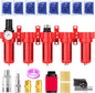 3/8" NPT Industrial Grade 5 Stage Aluminum Air Drying System, Double Coalescing by MEANLIN