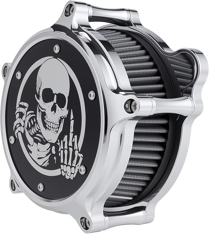 Motorcycle Air Filter Skull Style Air Cleaner - Image 4