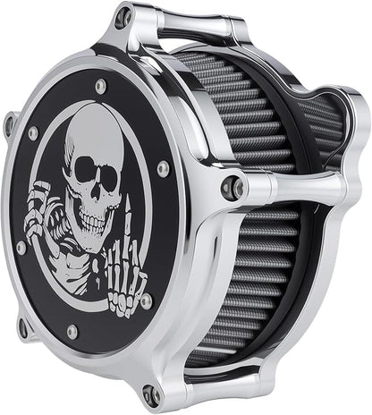 Motorcycle Air Filter Skull Style Air Cleaner - Image 4