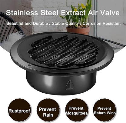 Zonon 24 Pcs Stainless Steel Soffit Vents 4 Inch Round Dryer Vent Cover - Image 7