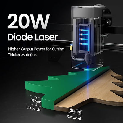 LONGER RAY5 20W Higher Accuracy Laser Engraver and Cutter, 130W Laser Engraving - Image 2