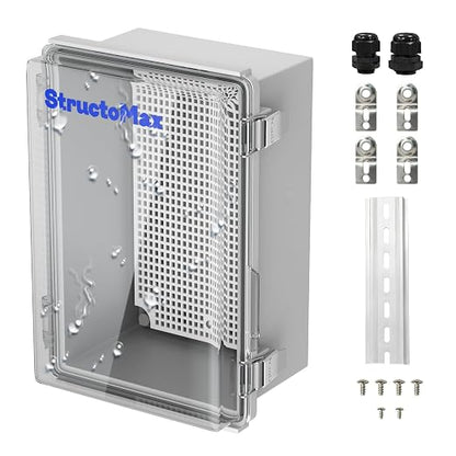 Outdoor Electrical Junction Box | IP67 Waterproof | Resistant ABS Material by StructoMax