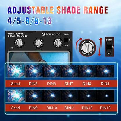 TRQWH Welding Lens Auto Darkening Welding Helmet Lens True Color Technology - Image 6