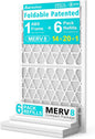 14x20x1 Refillable Air Filter Kit, MERV 8, 1 Reusable Foldable Frame ＆ 6 Refills by AErovivo