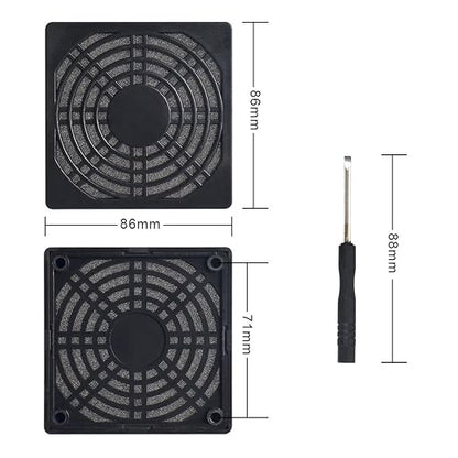 ELUTENG 80mm Fan Filter 2 Pack Ventilation Grill Cover IP40 Dustproof Cool - Image 7