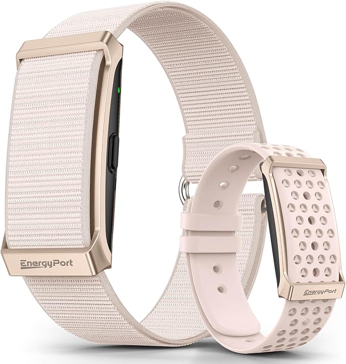 EnergyPort Smart Bracelet with Blood Oxygen/Blood Pressure Monitor, 60-Day Battery Health Fitness Tracker with 2 Bands,Lifetime Membership,Activity Tracking Heart Rate Sleep Monitor for Android iOS