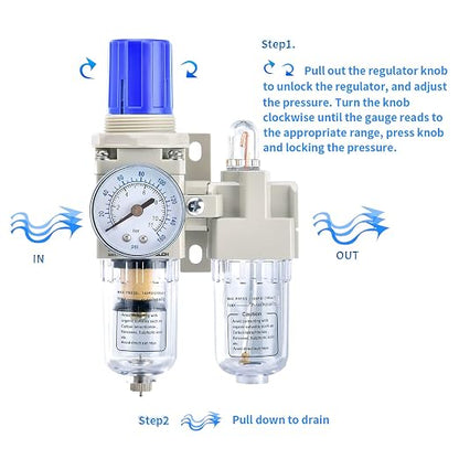 BLCH 1/4" NPT Air Compressor Water Separator - Image 4