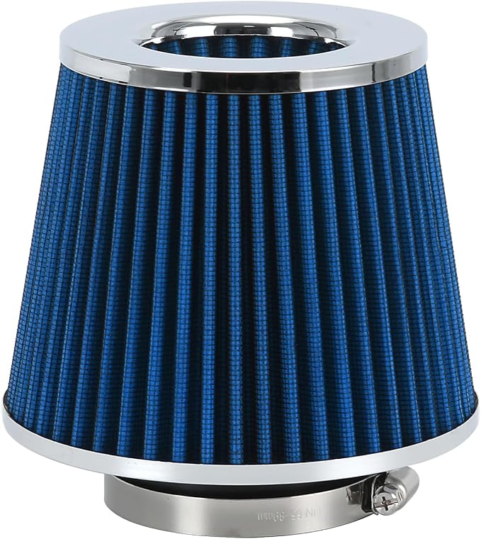PTNHZ Universal Blue 3" 76mm High Flow Cold Air Intake Cone Air Filter Power by PTNHZ+RACING