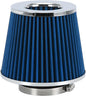 PTNHZ Universal Blue 3" 76mm High Flow Cold Air Intake Cone Air Filter Power by PTNHZ+RACING