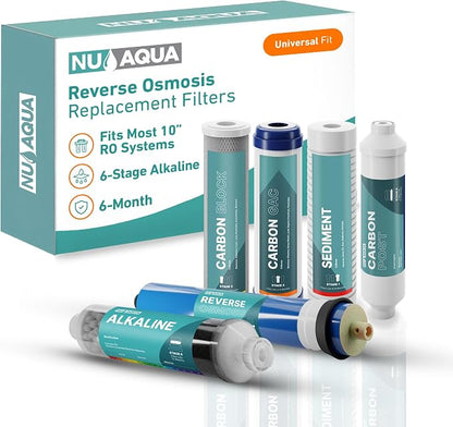 NU Aqua Reverse Osmosis Water Filter System Replacement Set by NUAqua