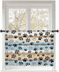 Sheer Curtains 54 Inch Length, Vintage Farmhouse Rustic Wooden Grain Privacy by Unknown