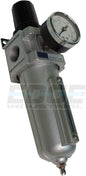 Heavy Duty Compressed AIR Filter Regulator Combo Piggyback, Metal Bowl by THB