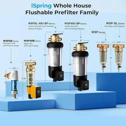 iSpring WSP-1000SL Reusable Whole House Spin Down Sediment Water Filter - Image 8