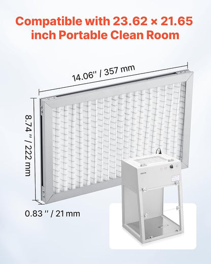 VEVOR Lab Fume Hood Filter, 14.06 x 8.74 x 0.83 in, 5 Pieces Replacement - Image 3