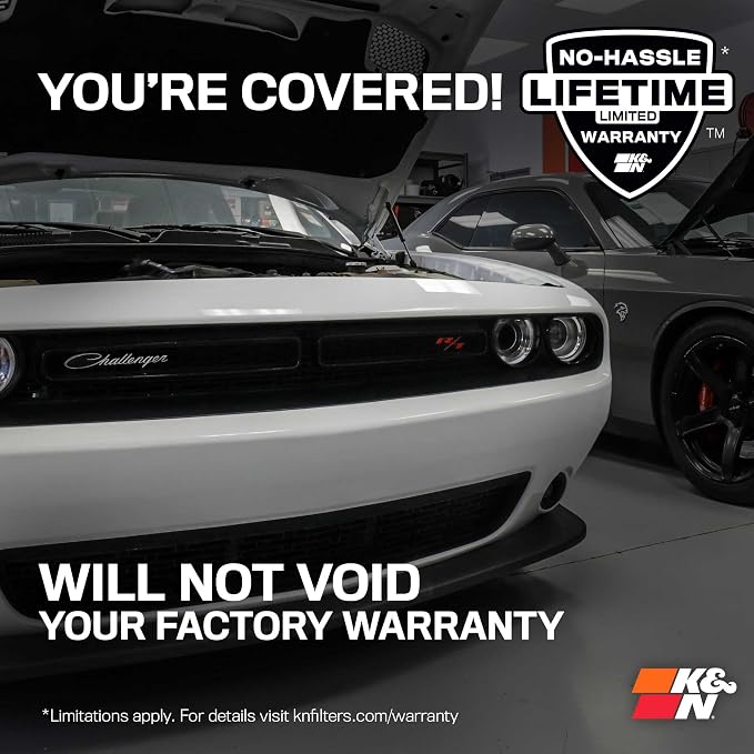 K&N Cold Air Intake System: Dry-Flow Air Filter, Increase Performance & - Image 10