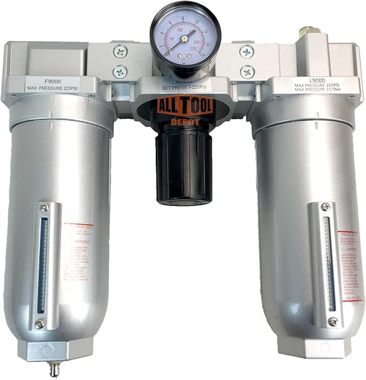 3/4" NPT SUPER DUTY Compressed Air In Line Filter Regulator Lubricator Oiler by AllToolDepot