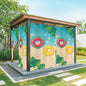 Summer Outdoor Curtains for Patio Plumeria Swimming Circles Ocean Beach by Unknown