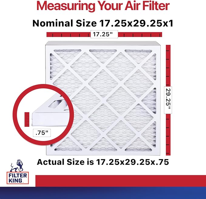 Filter King 17.25x29.25x1 Air Filter | 12-PACK | MERV 11 HVAC Pleated A/C - Image 2
