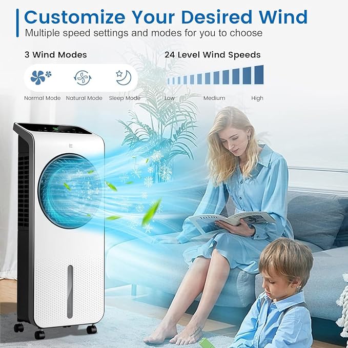 ARLIME Evaporative Air Cooler, 3-in-1 Portable Air Conditioner, AC Fan w/ 3 - Image 6