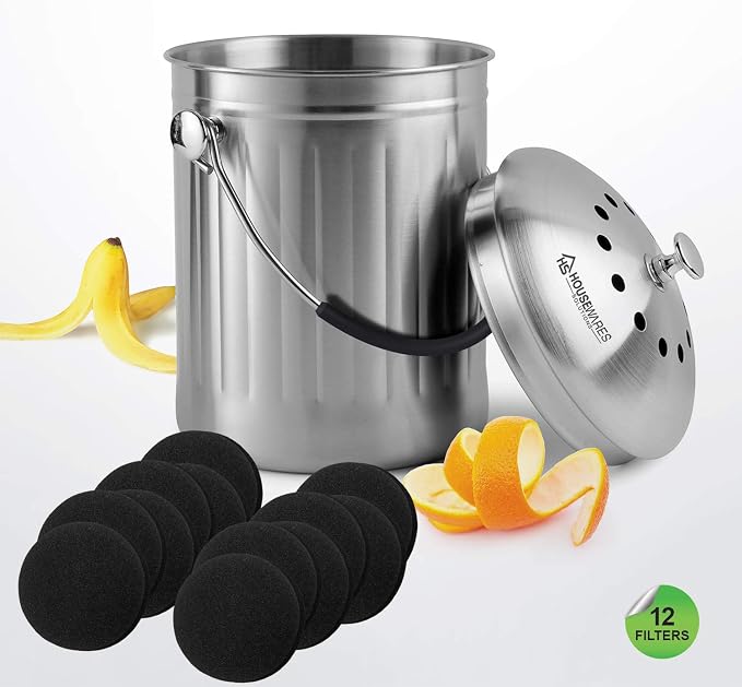 12 Pieces Activated Carbon Compost Bin Filters - Image 3