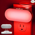 DORESshop Red Night Light, Auto On/Off, 0-100 LM Adjustable Brightness, Dimmable Plug Into Wall Light Sensor Night Light for Kids Room, Bedroom, Stair Lights, 1W, 2 Pack