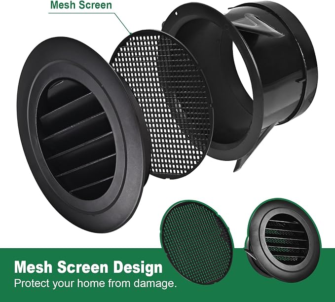 Soffit Vents 4 Inch, Round Exhaust Air Vent Cover - Image 3