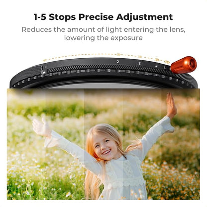 K&F CONCEPT 62mm Black Diffusion Mist Effect 1/4 & Variable ND2-32 & Circular - Image 5