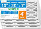 LotFancy 10x20x1 Air Filter MERV 8 4-Pack, Electrostatic Pleated Furnace & AC by LotFancy
