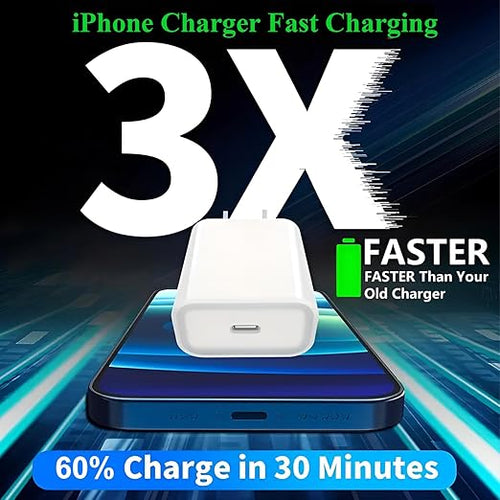 2Pack Fast Charger iPhone [Apple MFi Certified],10FT iPhone Charger Fast Charging USB C to Lightning Cable with 2Pack PD USB C ChargerBlock 10ft i Phone Charger Cord for i Phone 14/13/12/11/X/XS Max/8