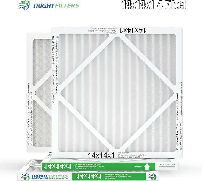 14x14x1 Air Filter 4 Pack, MERV 8 Pleated Dust Defense Air Filters Replacement - Image 9
