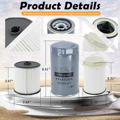 Fuel Filter Water Separator and Oil Filter Set Fit - Image 6