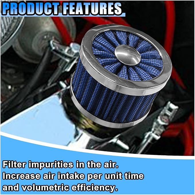 23mm Car Air Filter, 0.9'' High Flow Vent Valve Cover, Breather Filter - Image 3