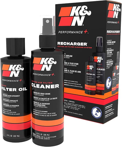 K&N Air Filter Cleaning Kit: Squeeze Bottle Filter Cleaner and Blue Oil Kit; by KNEngineeringInc