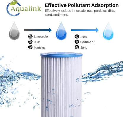 AQUALINK PPL10BB 10" x 4.5" Whole House Pleated Sediment Filter - Image 3