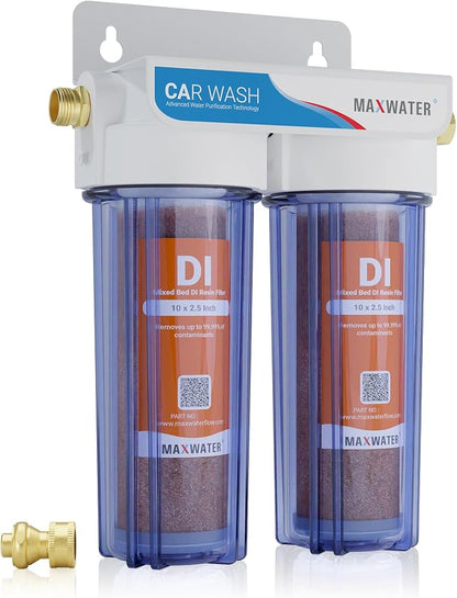 Max Water 2 Stage Deionized Spot Free Car Rinse Unit, Premium Water Deionizer by MaxWater