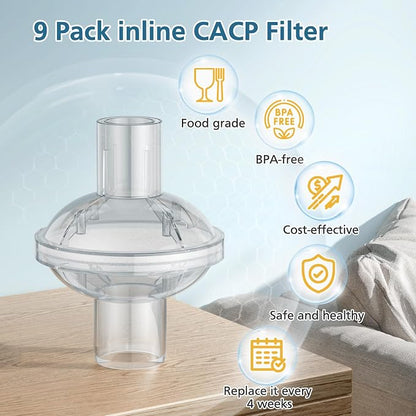 9-pack CPAP Inline Filter, Universal Inline CPAP Filter Compatible - Image 5