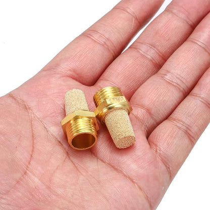 MECCANIXITY 3PCS Pneumatic Exhaust Muffler, g 1/4" Thread Male Sintered Bronze - Image 4