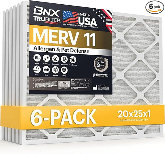BNX TruFilter 20x25x1 Air Filter MERV 11 by BNX