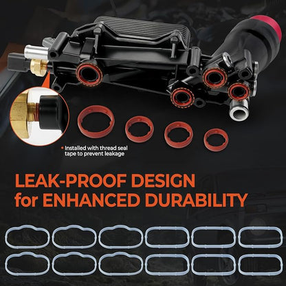 926-959 926-876 3.6L Upgraded Aluminum Engine Oil Cooler Filter Housing - Image 4