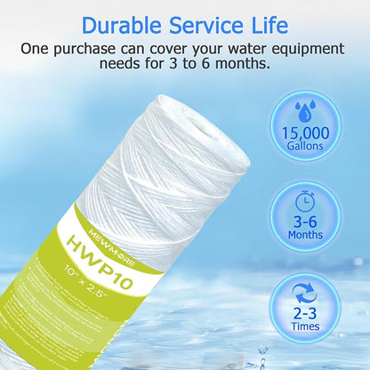 20 Micron Whole House Water Filter Cartridge, String Wound Sediment Filters - Image 6