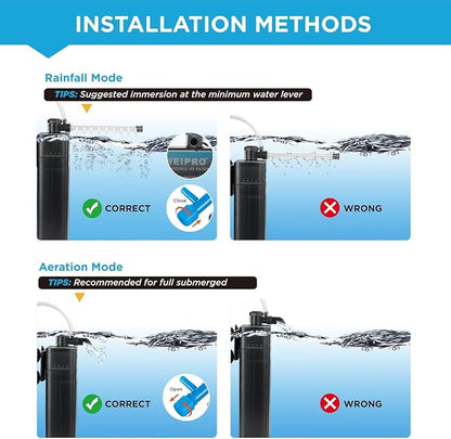 Internal Fish Tank Filter with 9W UV Light, Adjustable Water Flow Submersible - Image 7