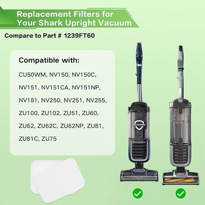 Foam Filters Replacement for Shark Pet ZU102 ZU100 ZU81 ZU75 Pet Pro ZU60 ZU62 - Image 2