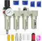 1/2" NPT Heavy Duty Industrial Grade 4 Stage Air Drying System, Auto Drain by MEANLINMEASURE