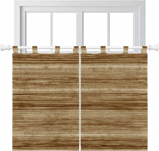 Vintage Western Kitchen Curtains 45 Inch Length, Short Cafe Window Curtains Tab by Unknown