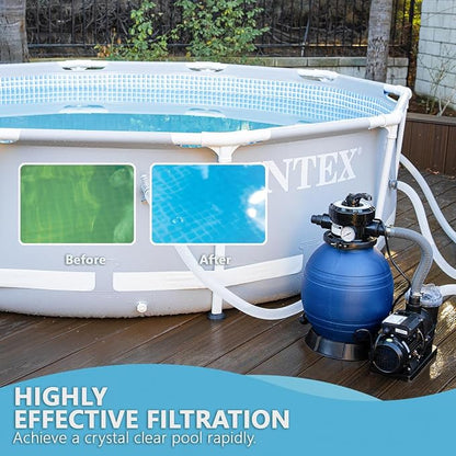 XtremepowerUS High-Flo Sand Filter Pump System 13" Filter Tank 10, 000 Gal - Image 4