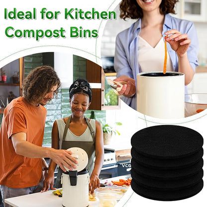 12 Pack Charcoal Filters for Compost Bucket, 6.7 Inch Compost Filters for - Image 7