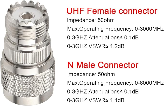 10 Pack N Male to UHF Female SO-239 Connector Adapter N Connector to PL-259 - Image 4