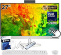 HP 27" All-in-One Touchscreen Desktop PC 2025 New, Intel Ultra 7 255U (Up to 5.2GHz), Intel AI Boost, 27 inch FHD Touchscreen Anti-Glare Display, 64 GB DDR5 5600MT/s, 2 TB Gen4 SSD, Windows 11 Pro