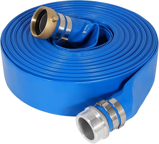 2" x 100 ft Backwash Hose for Swimming Pools, Heavy Duty PVC Lay Flat Water by Picatu